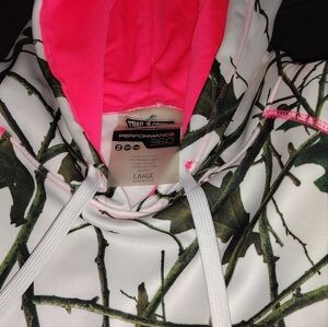 Pink and White Camouflage Hoodie